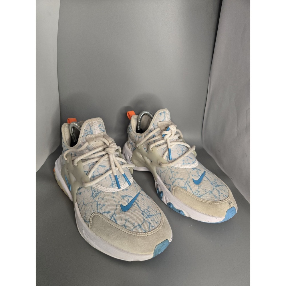Nike React Presto GS Marble White Light Blue Orange CT6624-100 Size 7Y Women 8.5